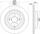HELLA PRO HIGH CARBON KIA гальмівний диск задн. STINGER 2.0 17-, GENESIS HELLA PAGID 8DD355132661 (фото 4)