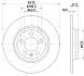 HELLA PRO VW диск гальмівний задній POLO 1.5 18-, 2.0 17-, AUDI HELLA PAGID 8DD355132701 (фото 4)