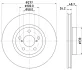 HELLA PRO SUBARU гальмівний диск передн. IMPREZA 1.6, 2.0 HELLA PAGID 8DD355132711 (фото 3)