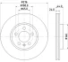 HELLA PRO VW диск гальм. передній Polo, T-Cross, SKODA Scala, Kamiq HELLA PAGID 8DD355132891 (фото 1)