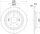 HELLA PRO HYUNDAI гальмівний диск задн. KONA, KIA CEED 18- HELLA PAGID 8DD355132921 (фото 3)