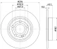HELLA PRO DB гальмівний диск задн. W177 18- HELLA PAGID 8DD355133061 (фото 1)