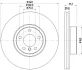 HELLA PRO HIGH CARBON BMW диск передній лів. X4 (F26) HELLA PAGID 8DD355133181 (фото 4)