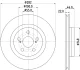 HELLA PRO MAZDA Гальмівний диск передн. TOYOTA HELLA PAGID 8DD355134381 (фото 1)