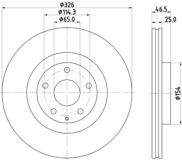 HELLA PRO HIGH CARBON MAZDA Гальмівний диск передн. MX-30 20- HELLA PAGID 8DD355134771