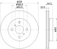 HELLA PRO TOYOTA гальмівний диск передн. YARIS 1.0 20-, 1.5 20- HELLA PAGID 8DD355134981 (фото 1)