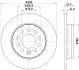 HELLA PRO VW Гальмівний диск задн. MULTIVAN T7 21- HELLA PAGID 8DD355135021 (фото 1)