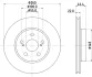 HELLA PRO TOYOTA Гальмівний диск передн. YARIS 1.0 20- HELLA PAGID 8DD355135141 (фото 1)