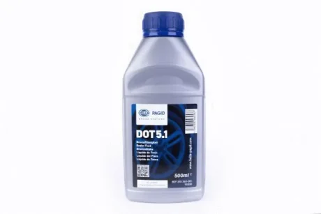 Гальмівна рідина DOT5.1 0.5L HELLA PAGID 8DF355360-081