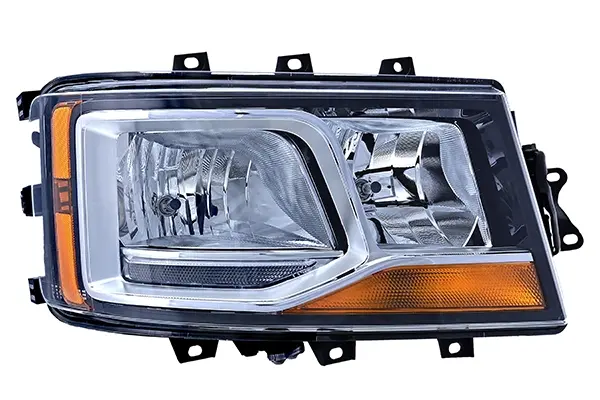 Фара прав (2*H7/H21W/LED, електричн, з мотором, включає денні ходові вогні, колір відбивача: хром) SCANIA G II, L, P II, R II, S 06.17- HELLA 1EH014541061 (фото 1)