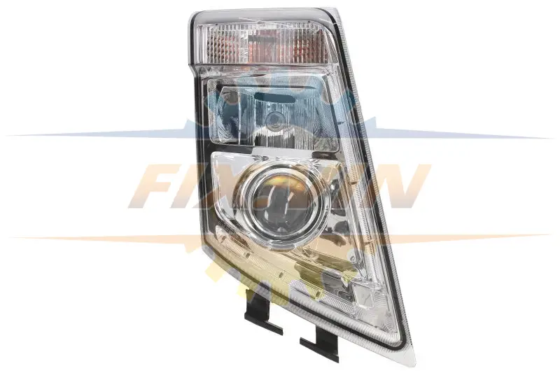 Фара Прав (H7/H7/LED/PY21W, ручн, без мотора, колір відбивача: хром, колір повороту: прозор) VOLVO FH, FH II, FH16, FM 09.05- HELLA 1EL010478101 (фото 1)