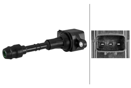 NISSAN Котушка запалювання TITAN 5.6 03-, ARMADA 5.6 03- HELLA 5DA358102611