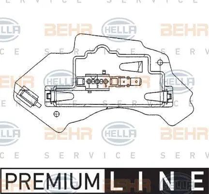 Резистор вентилятора печки HELLA 5HL 351 321-131 (фото 1)