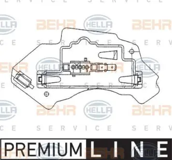 Резистор вентилятора печки HELLA 5HL 351 321-131