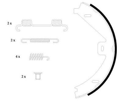 Колодки ручних гальм Mercedes W212 HELLA 8DA 355 050-081