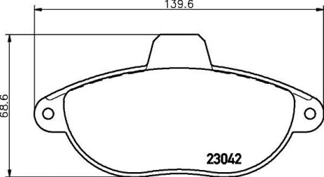 Гальмівні колодки пер. Jumpy/Scudo/Expert 96- (Bendix) HELLA 8DB355019-251