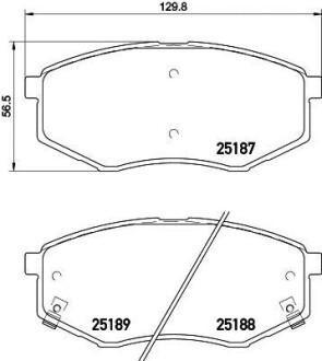 Гальмівні колодки пер. Hyundai ix20/ix35 10- /Kia Sportage (SL) 10- (Mando) HELLA 8DB355019-791 (фото 1)