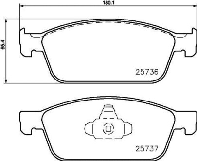 Гальмівні колодки пер. Focus III/Transit 12- HELLA 8DB355020-831