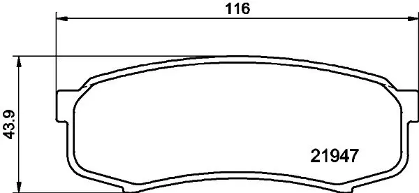 Колодки дискового тормоза HELLA 8DB 355 027-381 (фото 1)
