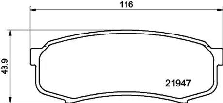 Колодки дискового тормоза HELLA 8DB 355 027-381
