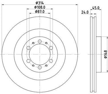 Тормозной диск HELLA 8DD 355 118-741