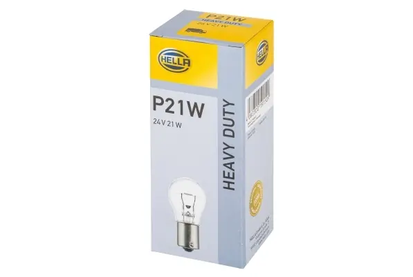 Лампа розжарювання HEAVY DUTY P21W 24V 21W BA 15s HELLA 8GA002073241 (фото 1)