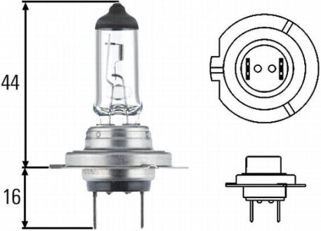 Лампа розжарювання STANDARD H7 12V 55W PX 26d HELLA 8GH007157-121 (фото 1)