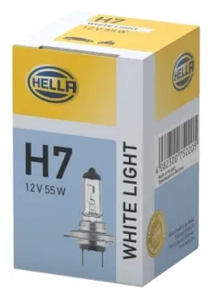 Лампа розжарювання, H7 12V 55W PX26d WL 4200K White Light HELLA 8GH223498131