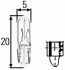 Лампа розжарювання, W1,2W 24V 1,2W W 2 x 4,6d HELLA 8GP002095241 (фото 1)