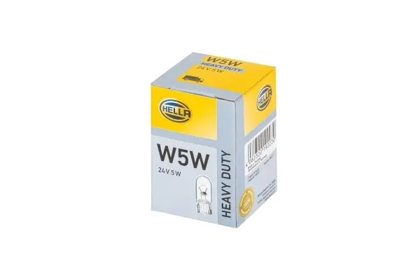 Лампа розжарювання, W5W 24V 5W W 2,1 x 9,5d HELLA 8GP003594251 (фото 1)