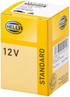 Лампа розжарювання, WY5W 12V 5W W 2,1 x 9,5d Amber HELLA 8GP003594-541