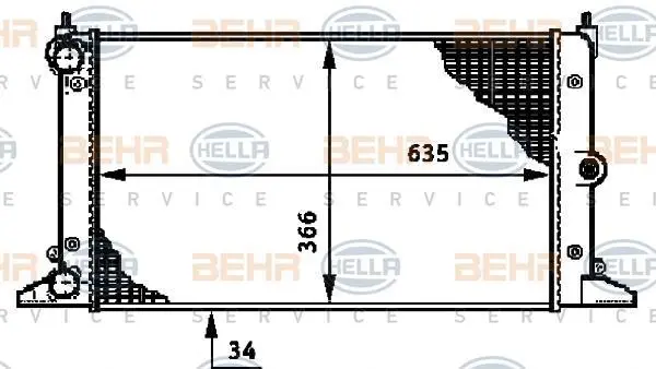 Радіатор системи охолодження HELLA 8MK376720511 (фото 1)