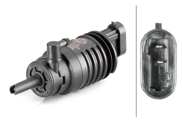 Насос омивача RENAULT Clio I, Safrane I, Espace II, Trafic I, RENAULT 19, Kangoo I, Megane I, Master II 1 вихід овальний роз\'єм HELLA 8TW006848051 (фото 1)