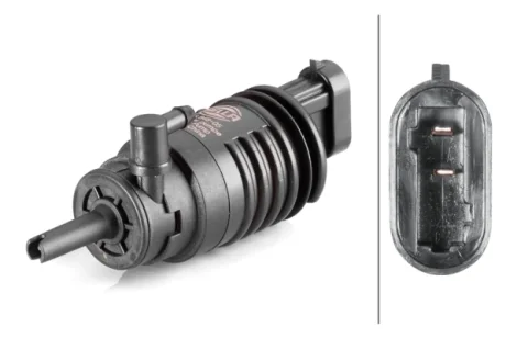 Насос омивача RENAULT Clio I, Safrane I, Espace II, Trafic I, RENAULT 19, Kangoo I, Megane I, Master II 1 вихід овальний роз\'єм HELLA 8TW006848051