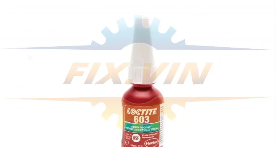 Фіксатор вал-втулка LOCTITE 603 анаеробний, рідкий 10мл Loctite 603 - є однокомпонентним анаеробним вал-втулковим фіксатором. Продукт володіє підвищеними адгезійними властивостями навіть до злегка замасленим поверхонь. Продукт застосовується для фікс Henkel/Loctite 1971543 (фото 1)