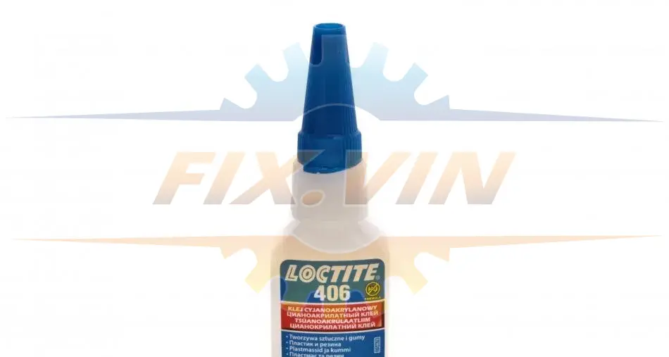 Клей Loctite 406 моментальний, ціаноакрилатний для гуми та пластику 20гр Loctite 406 - однокомпонентний, швидкодіючий клей низької в\'язкості для склеювання пластиків і еластомерів у випадках, коли потрібна дуже швидка фіксація. Клей для склеювання с Henkel/Loctite 1955010 (фото 1)