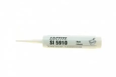 Герметик Loctite SI 5910 силікон нейтральний, маслостійкий, чорний 300мл Loctite 5910 - однокомпонентний, безусадковий, некорозійний силіконовий герметик, що полімеризується при кімнатній температурі. Продукт здатний витримувати низький тиск в незапо Henkel/Loctite 2061753