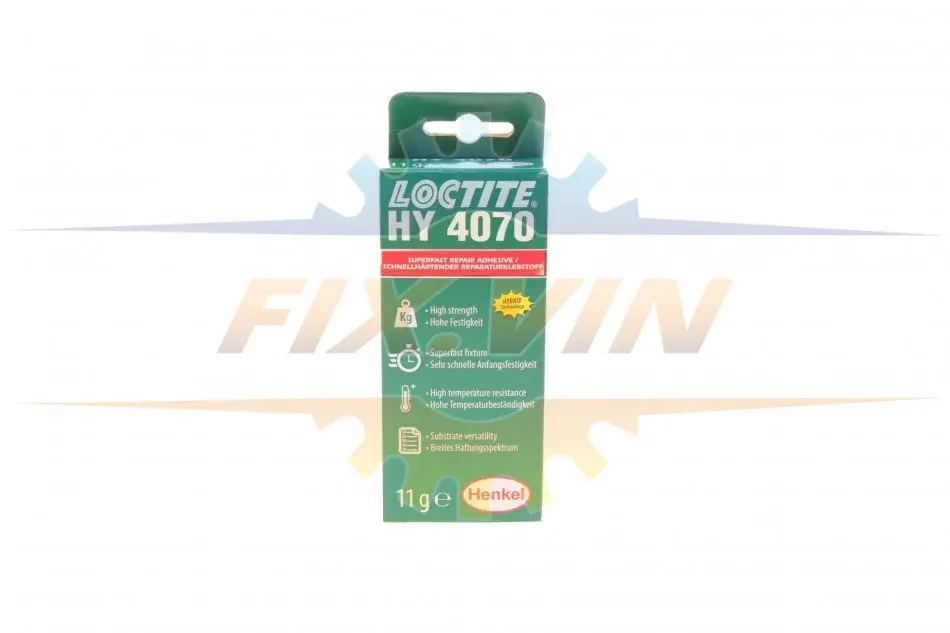 Клей Loctite HY 4070 універсальний 11гр Універсальний клей LOCTITE® HY 4070 – це 2-компонентний гібридний клей швидкої фіксації на основі ціаноакрилату й акрилу, який чудово склеює різноманітні субстрати, включно з більшістю пластмас, гум і металів. Henkel/Loctite 2237457 (фото 1)