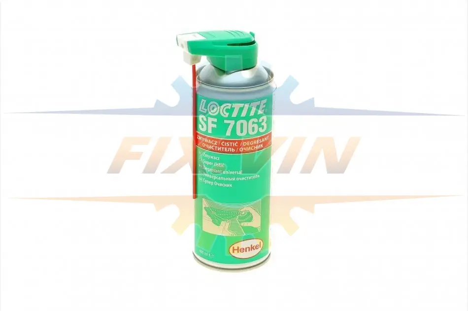Очисник універсальний знежирювач LOCTITE SF 7063 400 мл Loctite 7063 - швидкодіючий універсальний очищувач (спрей) для пластмас, металів. Склад: суміш спиртів Колір: прозорий Спосіб нанесення: розпилення В\'язкість: дуже низька 1. Перед нанесенням о Henkel/Loctite 2385316 (фото 1)