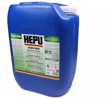 Антифриз G11 Green концентрат 20л HEPU P999-GRN-020