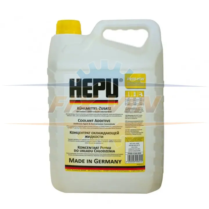 Антифриз G11 YELLOW концентрат (Каністра 5л) HEPU P999-YLW-005 (фото 1)