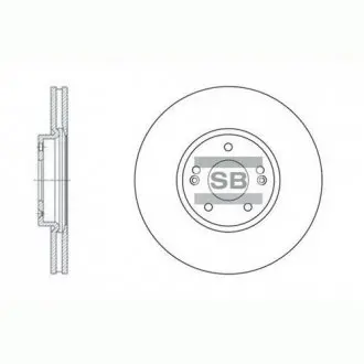 Гальмівний диск передній Hi-Q (SANGSIN) SD1053
