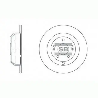 Диск тормозной HYUNDAI SANTAFE II(CM), III(2.0 3.3) задн. (пр-во SANGSIN) Hi-Q (SANGSIN) SD1072