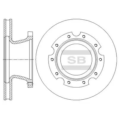 Диск гальмівний (кратно 2) передній (вентильований) Mighty 2, County (D=303.8mm) HI-Q Hi-Q (SANGSIN) SD1104 (фото 1)