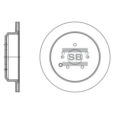 Диск тормозной (кратно 2) задний (вентилируемый) Hyundai IX55 (08-) (D=324.0mm) Hi-Q (SANGSIN) SD1133 (фото 1)