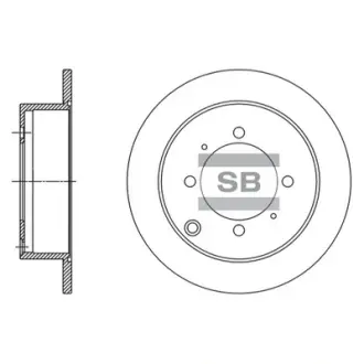 Гальмівний диск задній Hi-Q (SANGSIN) SD1138