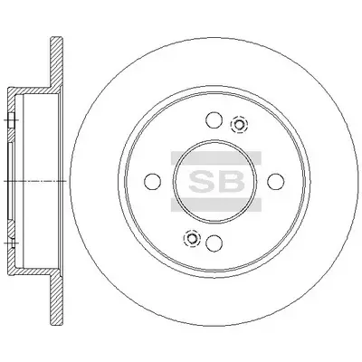 Диск тормозной (кратно 2) задний Hyundai I10 (D=234.0mm) Hi-Q (SANGSIN) SD1147 (фото 1)