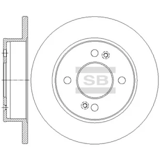 Диск гальмівний (кратно 2) задній Hyundai I10 (D=234.0mm) HI-Q Hi-Q (SANGSIN) SD1147