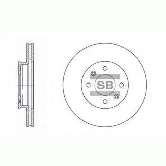 Диск тормозной KIA NEW PRIDE, NEW ACCENT передн. (пр-во SANGSIN) Hi-Q (SANGSIN) SD2028