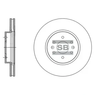 Гальмівний диск передній Hi-Q (SANGSIN) SD2057